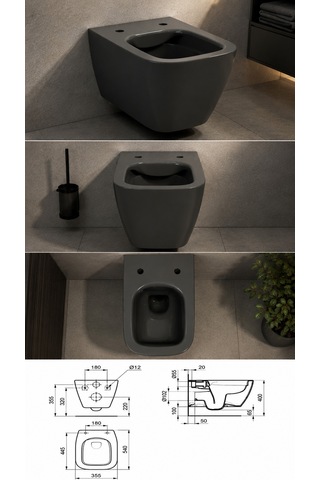 Asma Klozet - Kapak Dahil T461458 Gri