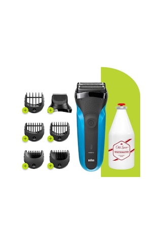 Braun 3 Serisi 310 BT BLU 3’ü 1 Arada Islak - Kuru Kablosuz Tıraş Makinesi + Old Spice Tıraş Sonrası Losyon 100 ML