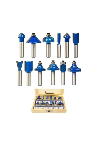 03039 8 Mm 12 Parça Ahşap Freze Uç Seti