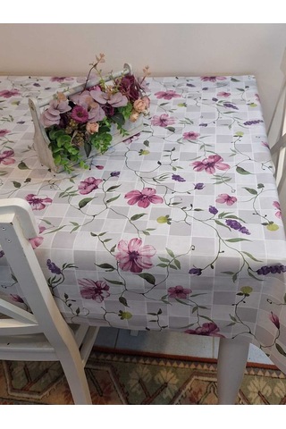 Elyaflı Pvc Muşamba - Desenli Silinebilir Masa Örtüsü Fnt12821 Çok Renkli