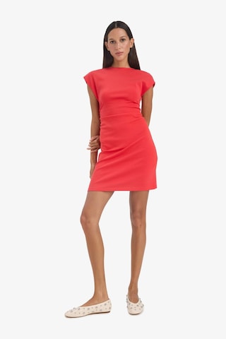 DeFacto Bodycon Vücudu Saran Bisiklet Yaka Ribana Kolsuz Mini Yazlık Elbise C4513AX25SMRD135