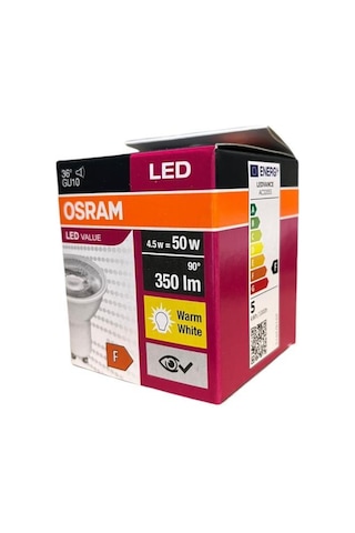 Osram Led Value 4.5w Sarı Işık Gu10 Duy 350 Lm 10 Lu Paket