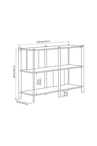 Ikea Jattesta Açık Raf Ünitesi, Siyah 120x85 Cm Ahşap - Siyah