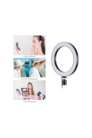 Zore CT-001 6" Işıklı Tripod Telefon Tutucu Ring Light