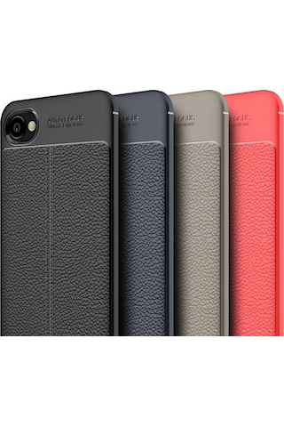 Htc Desire 12 Kılıf Deri Tarzı Niss Silikon Case