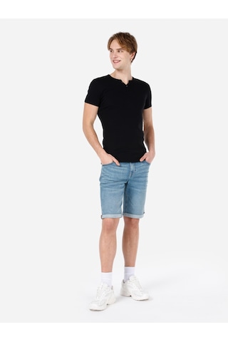 Colin's Colins 044 Karl Normal Kesim Düşük Bel Düz Paça Jean Erkek Şort Cl1069523 Q1.V1 Dn09019 Mavi