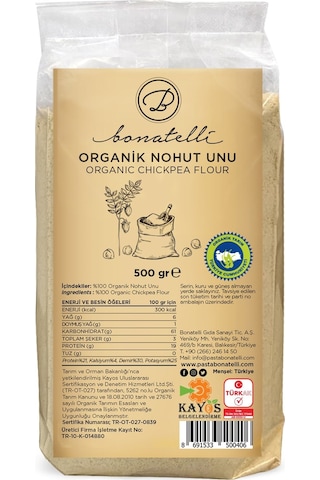 Bonatelli Organik Nohut Unu 500 G