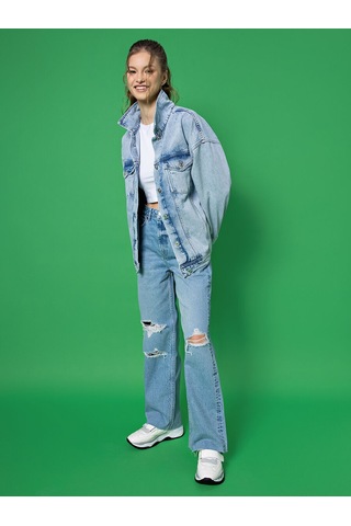 Loft Comfort Fit Kadın Ceket Denim