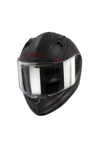 Givi 50.7 Phobia Kapalı Motosiklet Kaskı Mat Siyah - Kırmızı