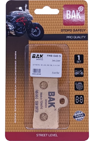 Bak Brakes Fmb-040-s Cf Moto Sr 250, Cl-x 250, Nk 250. Ön Fren Balatası Yarı Sinter Kalite Fmb-040-s