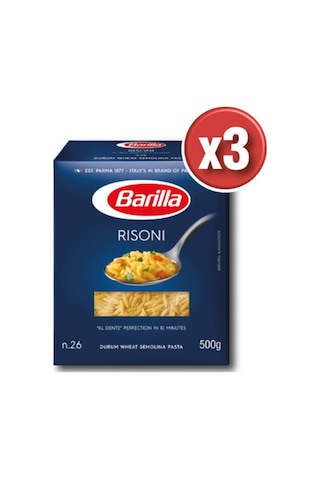 Barilla Risoni Arpa Şehriye 3 x 500 G