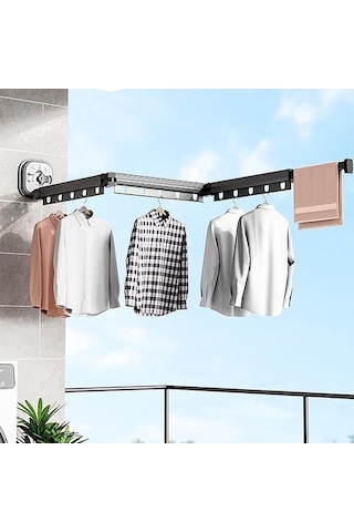 Besthome1 Pratik Katlanır Vakumlu Çamaşır Kurutma Askısı 180/360 Derece, Uzun Ömürlü, Dayanıklı Gri