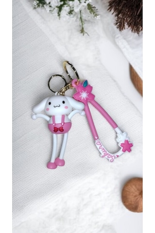 3d Büyük Boy Sevimli Cinnamoroll Anahtarlık / Çanta Süsü