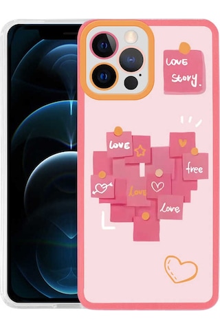 Apple Uyumlu iPhone 13 Pro Max Uyumlu Zore M-fit Desenli Kılıf-love Story No2 Love Story No2 -