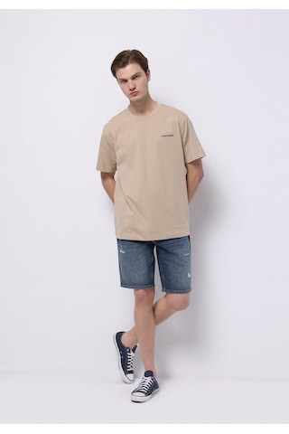 Colin's Colins Comfort Fit Yuvarlak Yaka Düz Erkek Bej Kısa Kol Tişört Cl1074149 Q1.v1 Dbg Bej