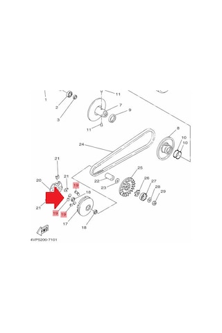 Yamaha Bws 100 Varyatör Ağırlıkları 6 Adet 4Kx-17632-00