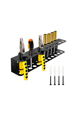 Jeehugo Demir 23 Delikli Duvar Tipi Tornavida Tutucu - Çok Amaçlı Araç Organizatörü Ve Boşluk Tasarrufu Diğer