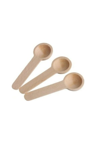 12 Adet Mini Bambu Baharat Kaşığı Baharatlık Ksşık Bej Bej