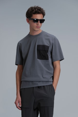 Lufian Lıam Modern Grafik T- Shirt Gri Gri 111020209100150 Gri