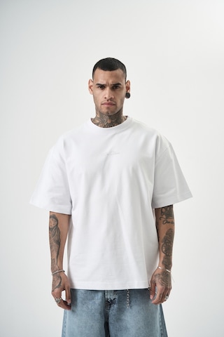 Respire Erkek Da Vinci Baskılı Oversize T-shirt Beyaz