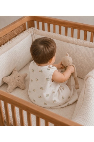 Begi 2.5 Tog Elyaflı Torba Askılı Çıtçıtlı Uyku Tulumu % 100 Pamuk 0-6 Ay