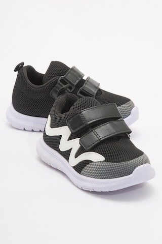 Mnpc Unisex Çocuk Siyah Günlük İlk Adım Spor Ayakkabı Siyah