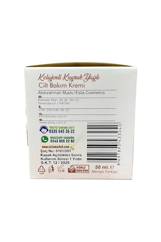 Esila Kolejenli Kuyruk Yağlı Cilt Bakım Kremi 3 x 50 ML