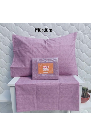 Mef Collection Fırça Desen Yastık Kılıfı Mürdüm 2'li