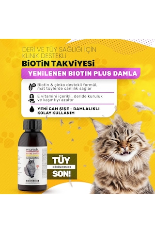 Munich Vet Kedi Tüy Damlası Biotine Plus 50 ML