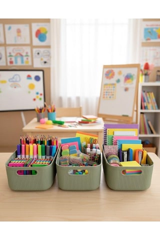 Okyanus Home Linea Smart Box Yeşil 3'lü Set 2400 Ml Yeşil