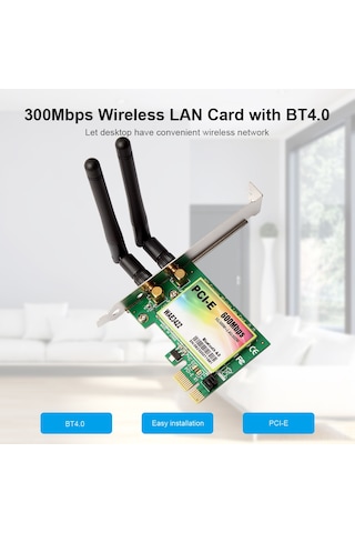 Youtek Pcı-e Kablosuz Ağ Kartı - 2.4ghz/5ghz Çift Bant, Bt Özellikli, Hızlı Ve Kararlı Bağlantı