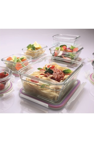 Glasslock Kare Cam Saklama Kabı 1200ml D-mcsb120