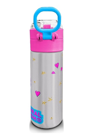 Coral High Kids Pembe Mavi Peri Desenli Pipetli Ve Direkt İçim Çelik Termos 500 Ml 31803 Pembe - Koyupembe