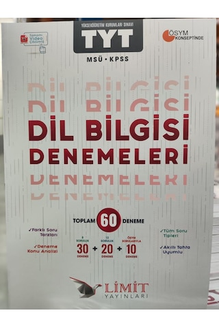 Limit Tyt Dil Bilgisi 60 Lı Denemeleri 2024