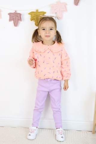 Harika Kids Kız Çocuk Orta Kalınlıkta Taytlı Takım Pembe