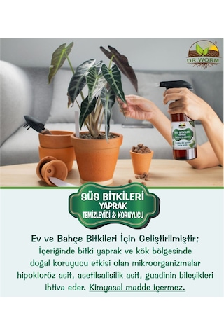 Dr.Worm Yaprak Temizleyici & Koruyucu Kullanıma Hazır Sprey500 ML