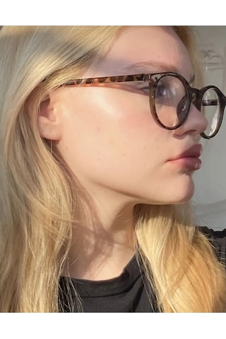 Habeq Unisex Leopar Desenli Mavi Işık Filtreli Korumalı Bilgisayar Ekran Gözlüğü Blue Block Çok Renkli