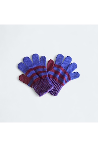 Eleven Markets Çocuk Eldiveni Bordo Mavi Bebe Eldiven 1-4 Yaş Bordo