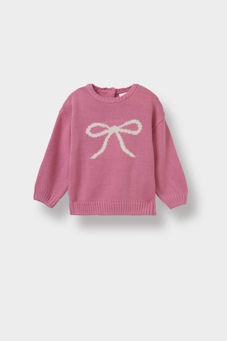 Defacto Kız Bebek Bisiklet Yaka Baskılı Kazak C8089a525aupn161 Pembe