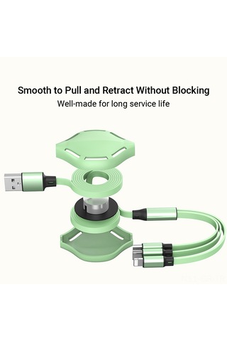 Singree 3'ü 1 Arada Şarj Kablosu - Lightning/type-c/micro Usb - 3.6ft Esnek & Hızlı Şarj