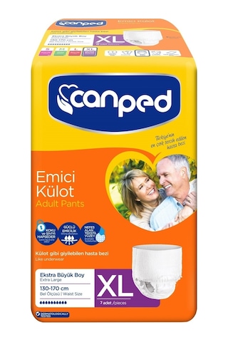Canped Emici Külot Yetişkin Hasta Bezi XL 8 x 7'li