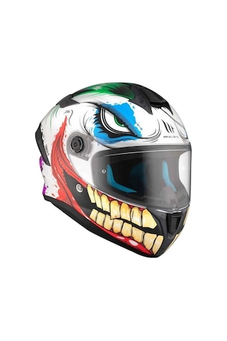 Mt Targo S Joke A5 Gloss Kapalı Motosiklet Kaskı Grafik