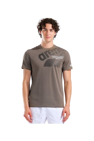 Arena Logo Erkek Kahverengi Günlük Stil T-shirt 011000250