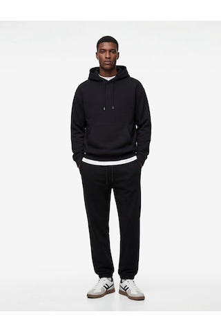 Koton Regular Fit Cepli Beli Bağcıklı Eşofman Altı Siyah 6wam40053mk