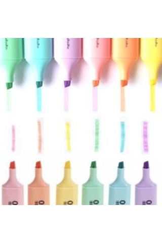 Mikro Pastel Renk 6'lı Fosforlu Kalem