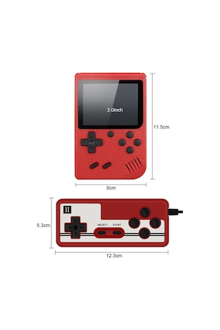 Taşınabilir El Mini Oyun Konsolları Gamepad İle 3 İnç Tam Renkli Ekran Dahili 800 Retro Oyun 1020mah Pil Desteği Av Çıkışı