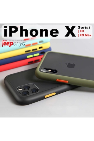 Apple Uyumlu iPhone Xs Max 6.5 Mat Airbag El İzi Yapmayan Kaliteli Kılıf Siyah -
