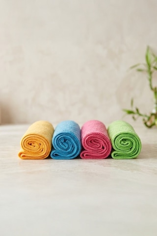 Myclean 4'lü Mikrofiber Temizlik Bezi, Mikrofiber Havlu Bez 28x36cm Diğer