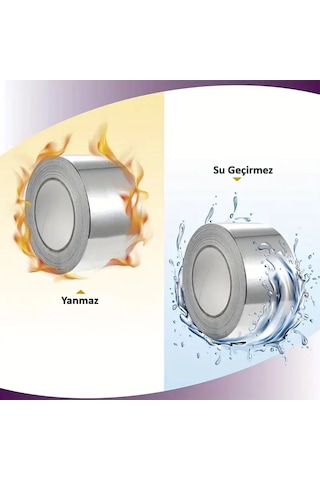 Alüminyum Soba Boru Bandı Yüksek Sıcaklığa Ve Sızdırmazlığa Dayanıklı 45x20mt