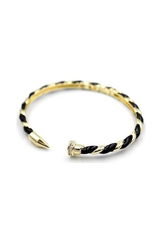 Mineli Çivi Bilezik - Siyah Çok Renkli